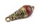 The Bead Chest Carnelian Brass Capped Locket Pendant (28x10mm)